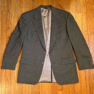 bill blass Gray Wool Sport Coat Blazer